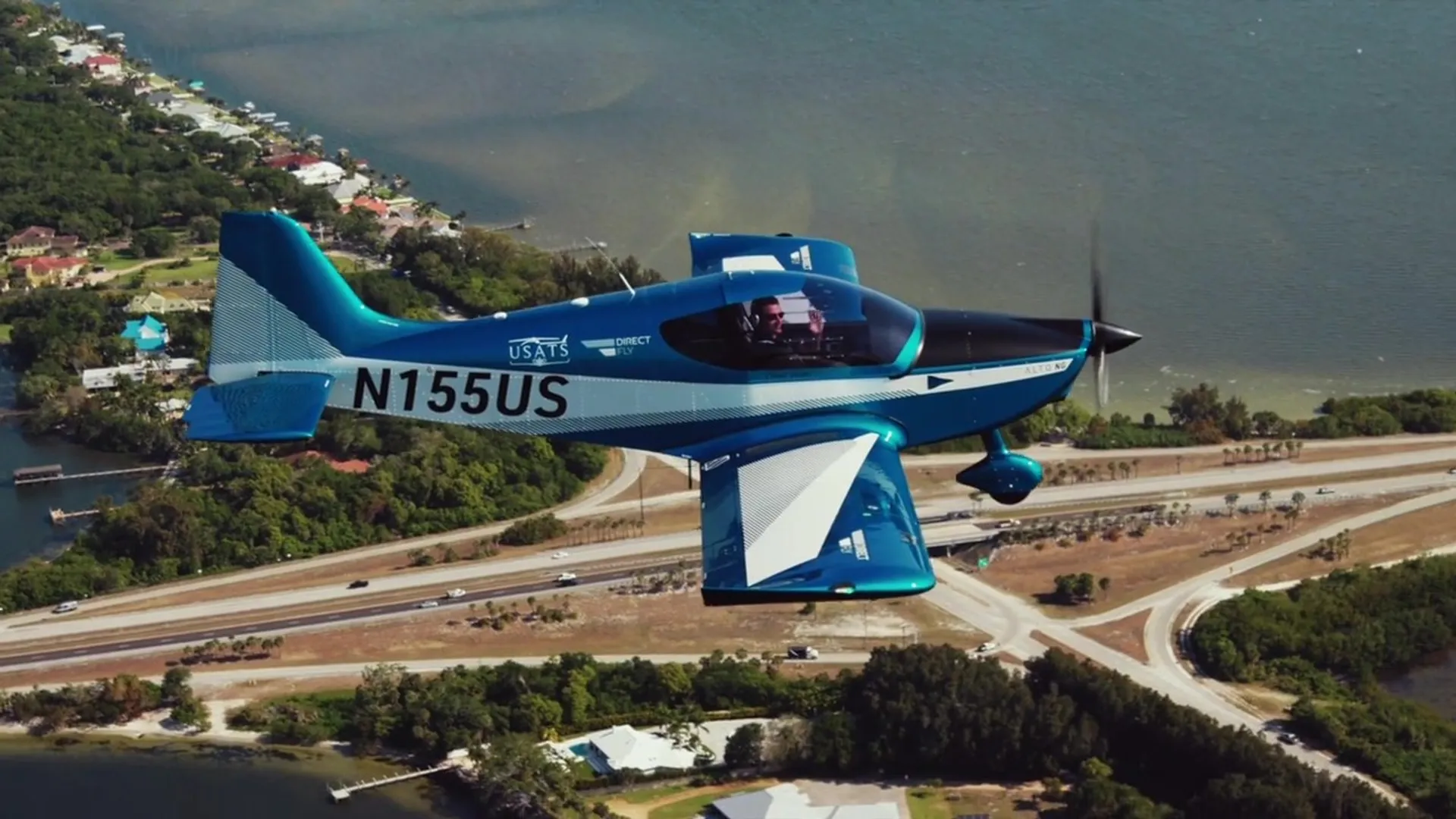 ALTO aircraft parked at USATS aviation training facility in Titusville Florida