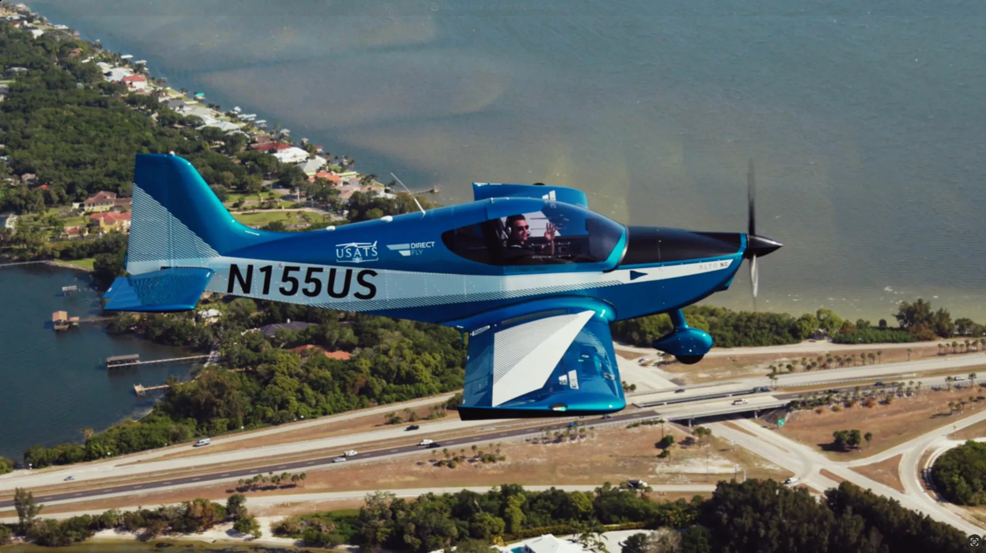 Alto NG airplane flying over coast