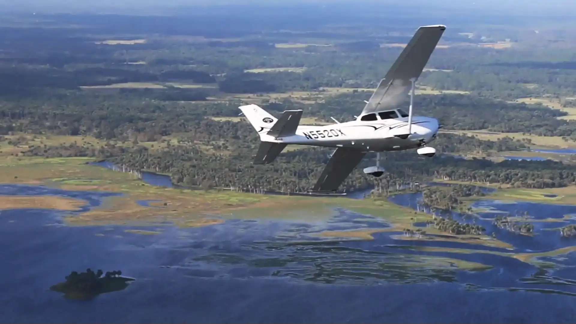 USATS student flying around the campus