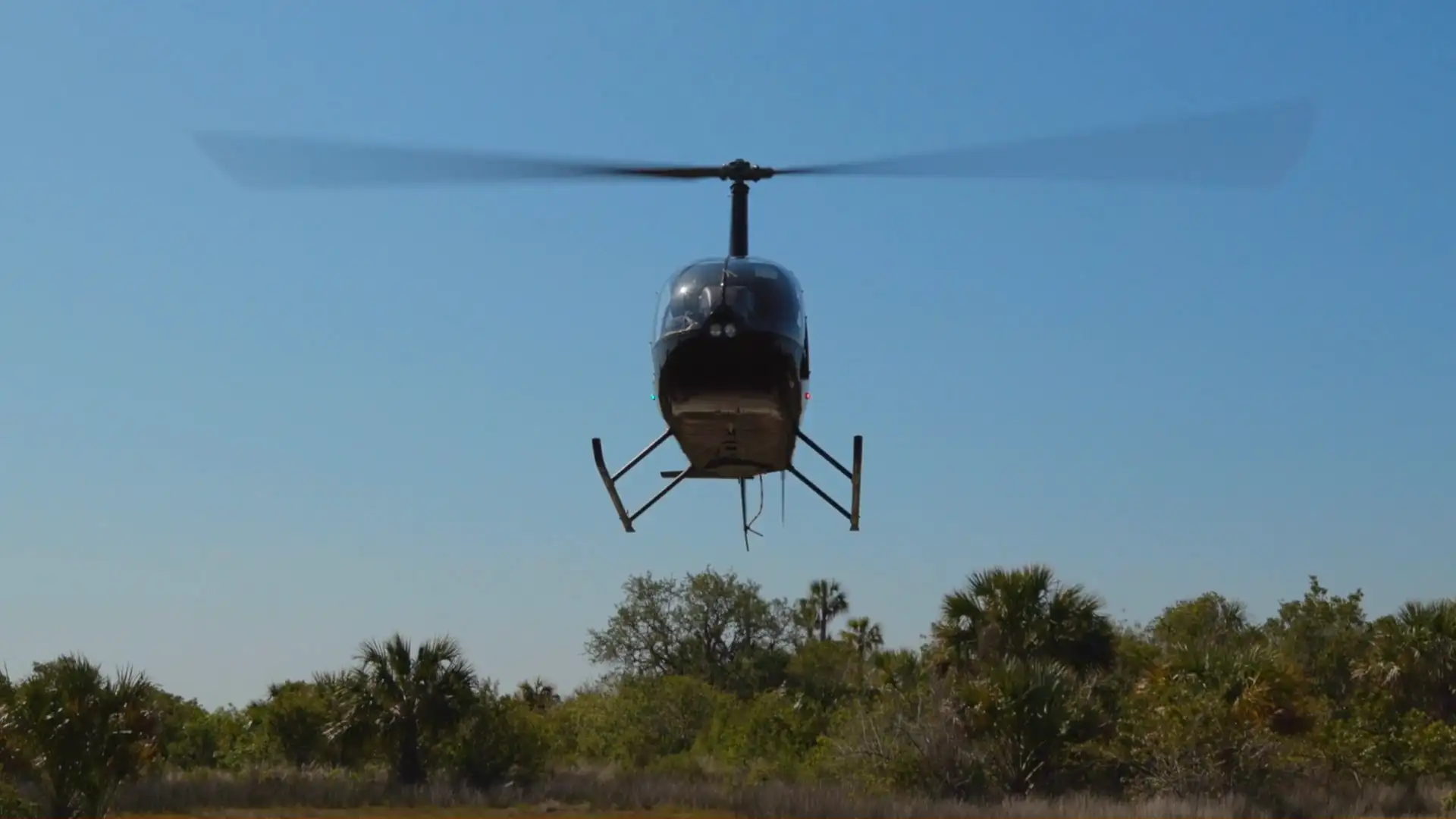 Schweizer S300CBi helicopters on the USATS flight line ramp in Titusville, Florida
