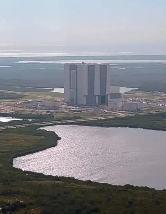 Aerial view of the Space Coast during the Space Coast Adventure air tour